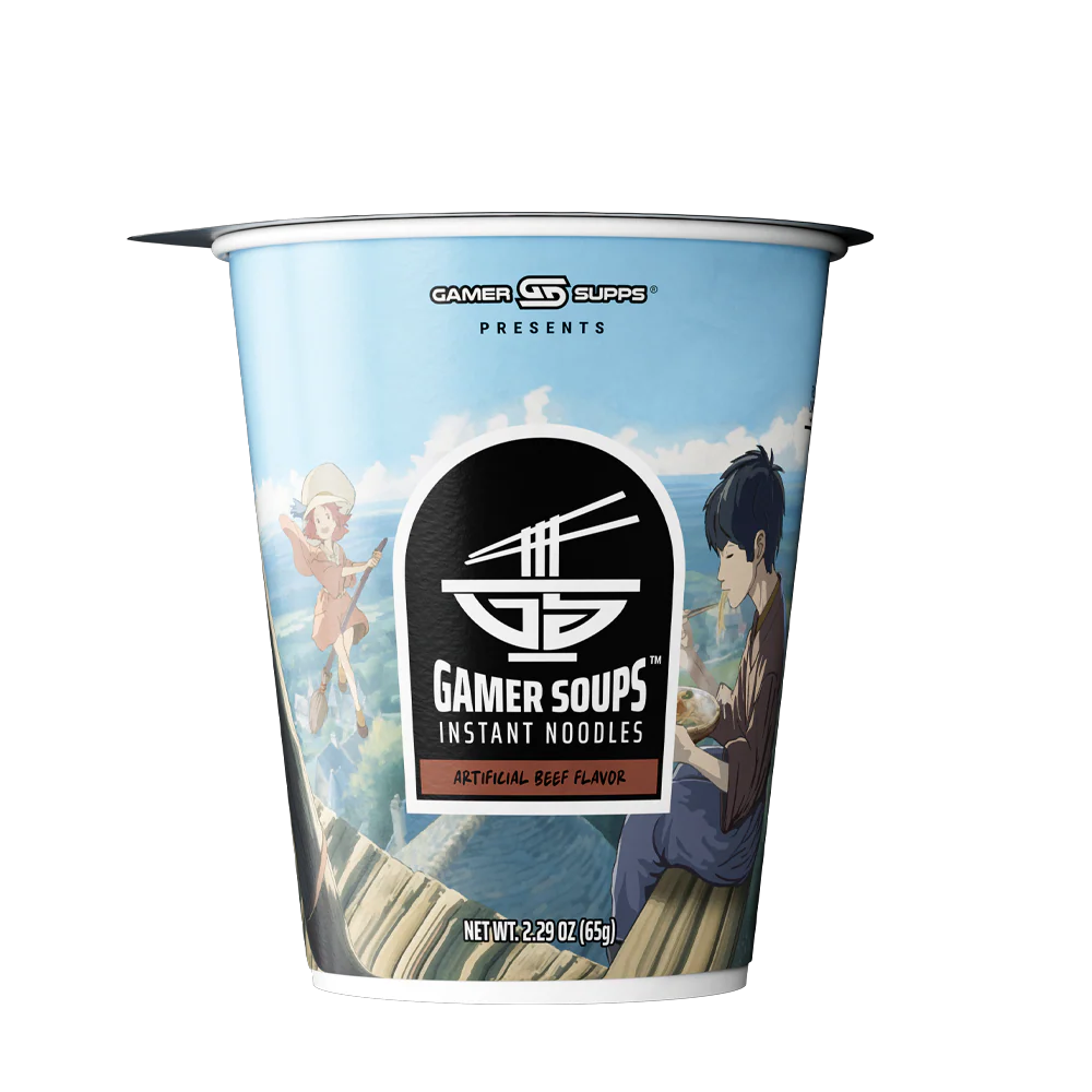 Gamer Soups Instant Noodles - Beef (24 Cup Box) - Image 4