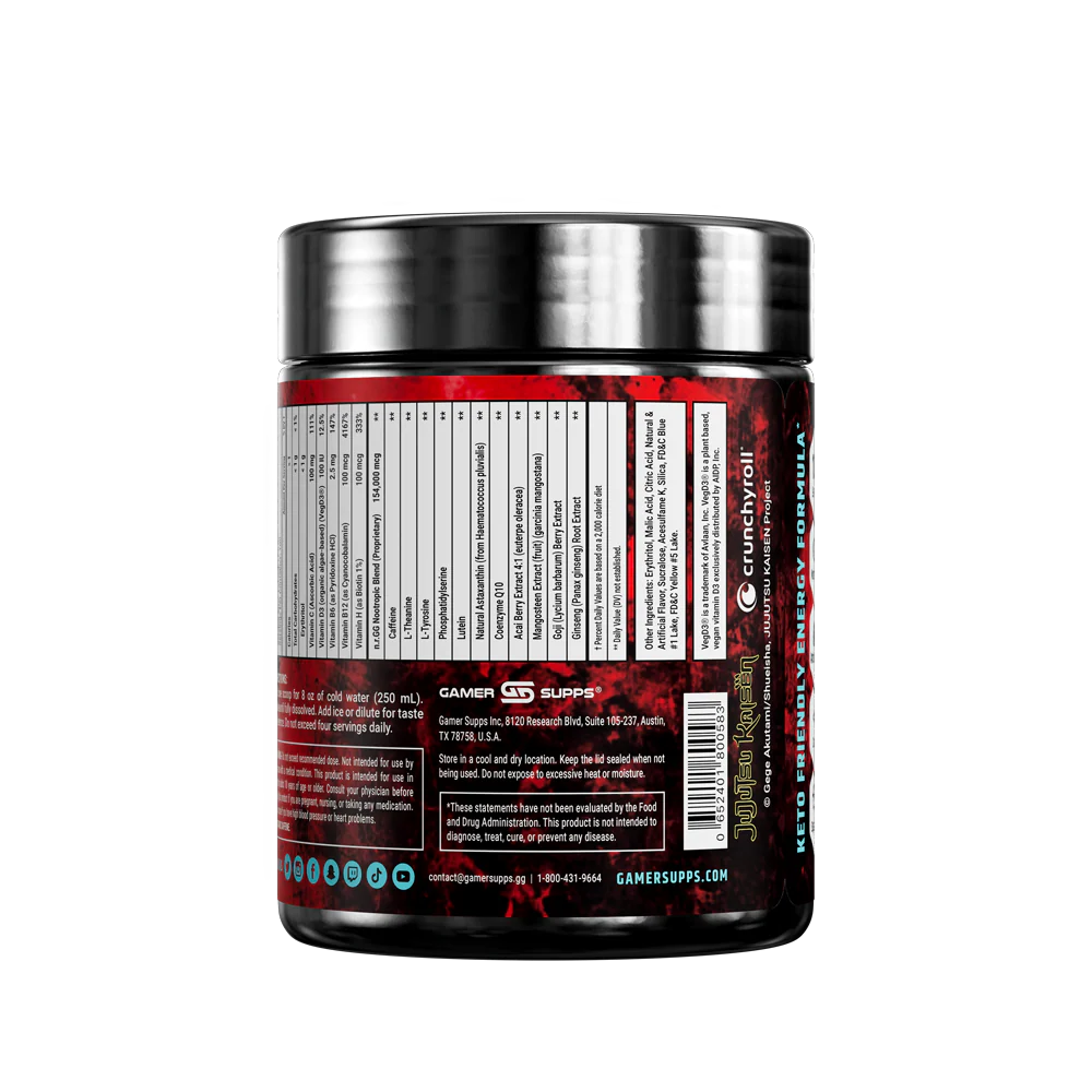 Gamer Supps x Jujutsu Kaisen Cursed Energy - 100 Servings - Image 5