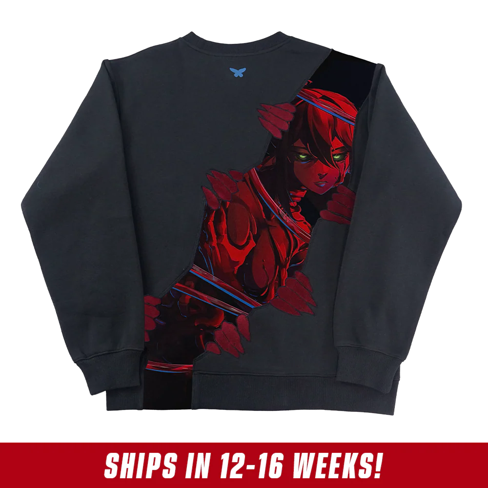 Layna Lazar: Crimson Bloom Crewneck - Image 3