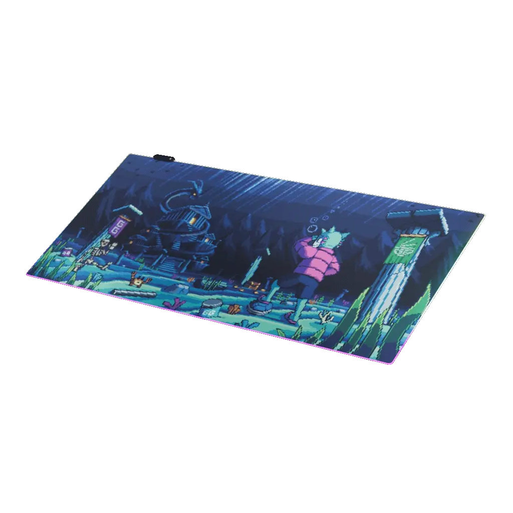 PIXEL CUPS x BigPuffer: Leviathan's Crossing RGB Mouse Pad - Image 2