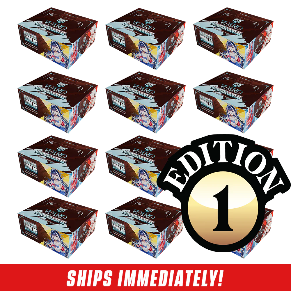 VCard Set 2: Awakened Worlds First Edition Booster Box Master Case (12 Booster Boxes) - Image 2